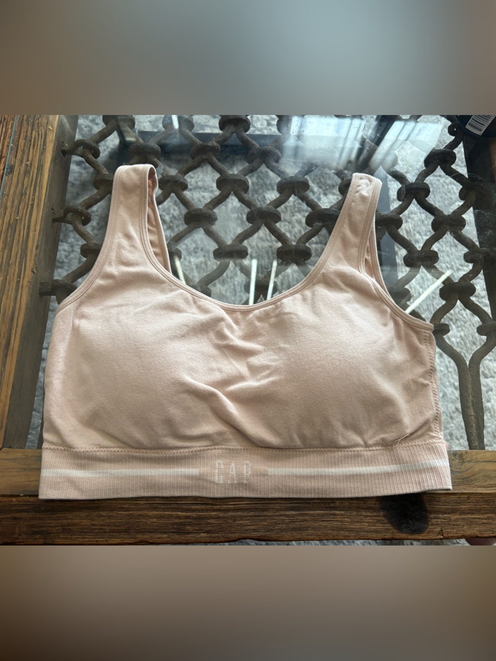 GAP Light Pink Seamless Stretch Sports Bra